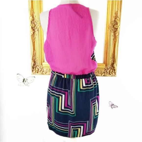 Renee C. Multi colored summer dress swoop neck - Picture 2 of 4